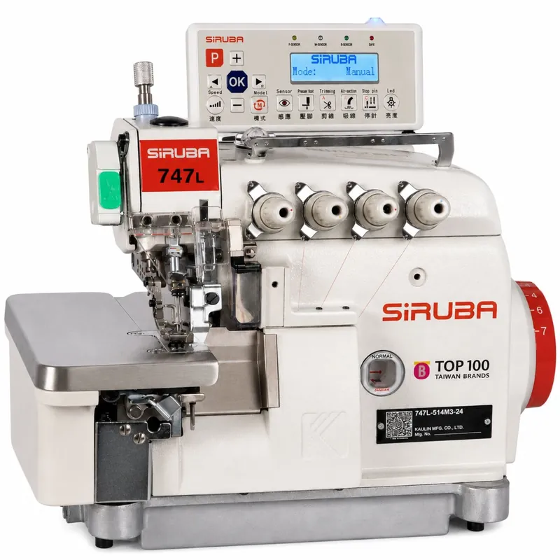 Owerlok SIRUBA 757L-516M3-55/ECA-U 5-nitkowy automatyczny z odsysyaniem | Prosto z fabryki