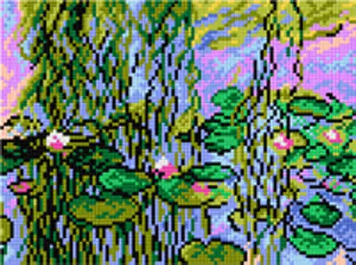 Sprawdź teraz | Schemat do haftu C. Monet Nenufary