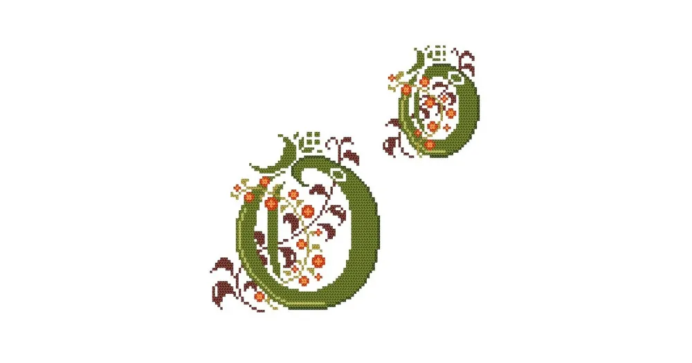 Wzór do haftu PDF - Monogram O - Zniżka