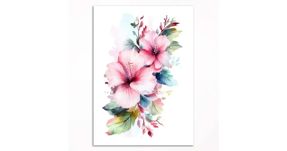 Plakat - Różowy hibiskus - Oferta specjalna