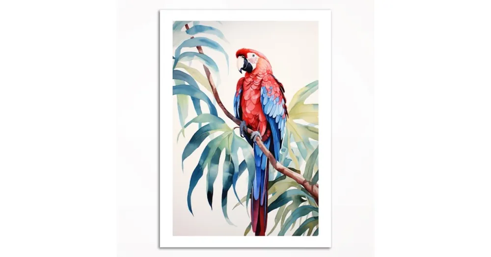 Oferta - Plakat - Papuga na gałęzi