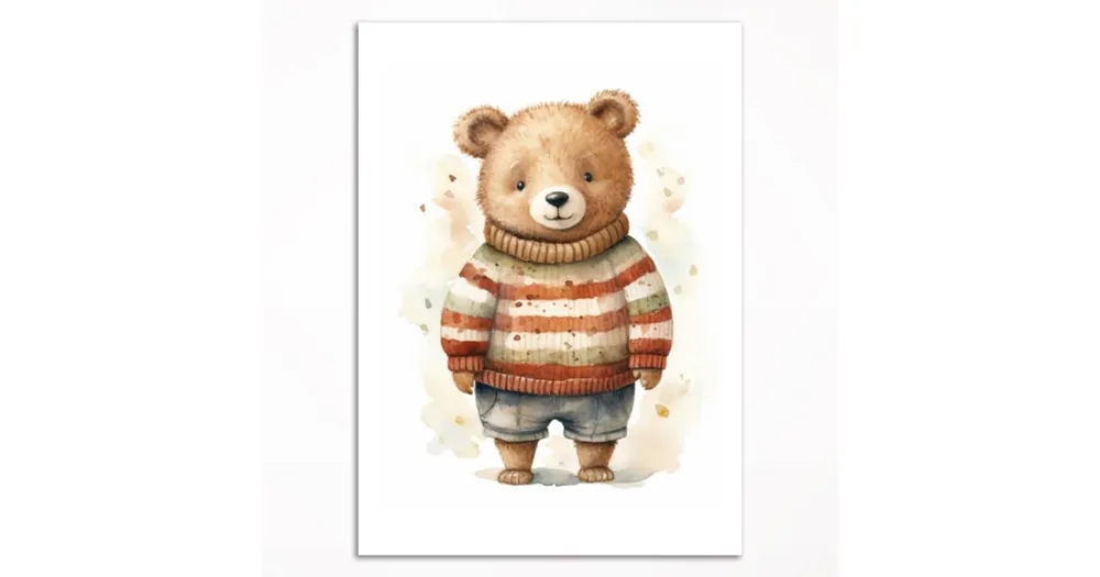Bestseller | Plakat - Miś w sweterku