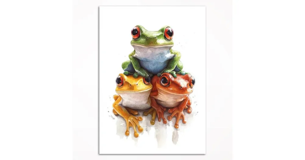 Plakat - Kolorowe żaby | Zniżka