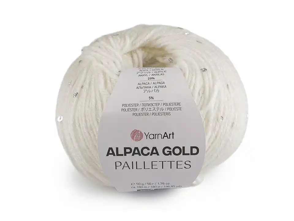 Szybka dostawa | Włóczka Alpaca Gold s cekinami 50 g