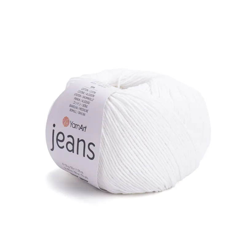 Zamów online | Jeans kolor 01 biały mleczny - YarnArt - 50 g ~ 160 m