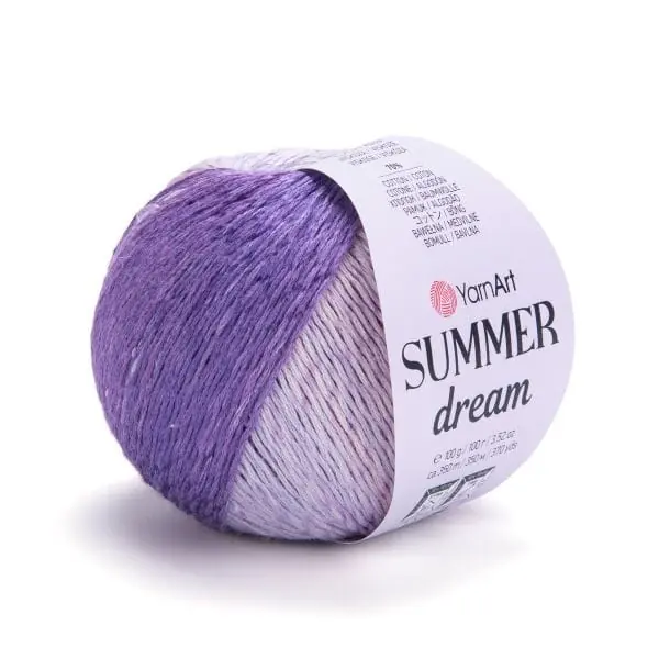Nowość - Summer DREAM YarnArt z wiskozą 4306 FIOLETY