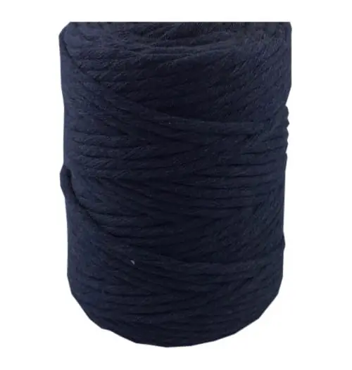 Produkt polecany | Sznurek bawełniany "twist" 5 mm 100 m granatowy 306