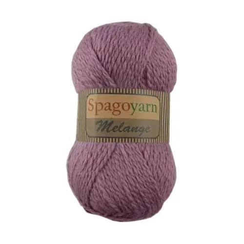 Melange - Spagoyarn 246 brudny fiolet - gruba włóczka z wełną - Ulubieniec klientów