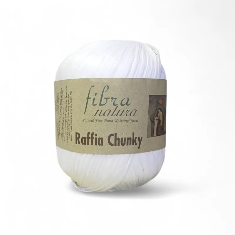 Raffia Chunky 114-02 Jasny krem - grubsza rafia naturalna - Okazja