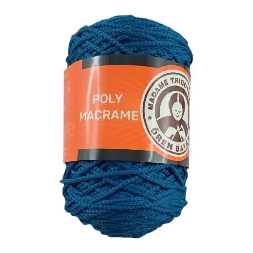 Bardzo popularny produkt - Poly Macrame M127 petrol - sznurek poliestrowy 2,5 mm 250 g
