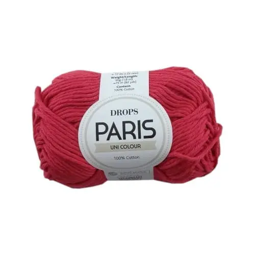 Cena promocyjna | DROPS PARIS 12 czerwony -100% bawełna