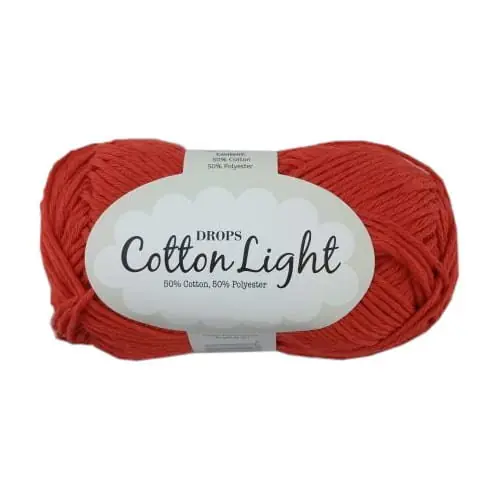 DROPS Cotton Light 32 czerwony 50% bawełna | Nowy produkt