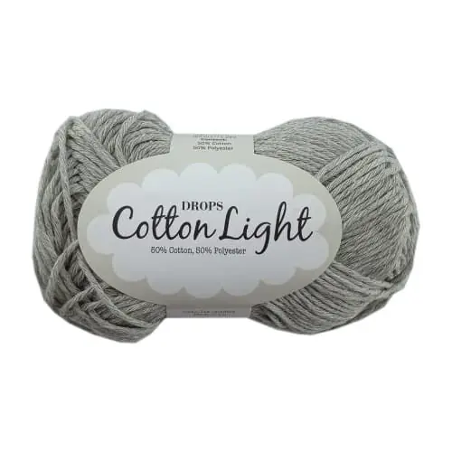 Bezpieczne zakupy | DROPS Cotton Light 31 jasny szary 50% bawełna