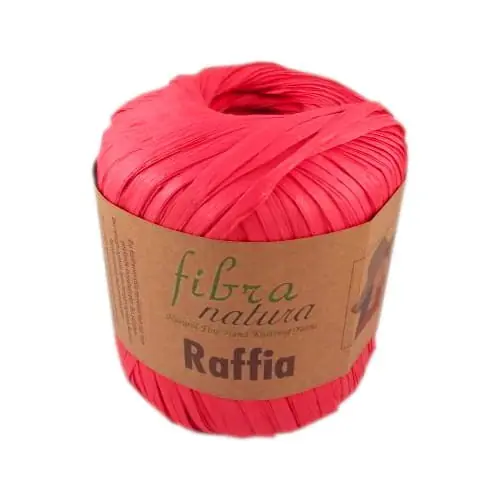 Bezpośrednio z fabryki - Raffia Fibra Natura 26 koralowy 40g/80m