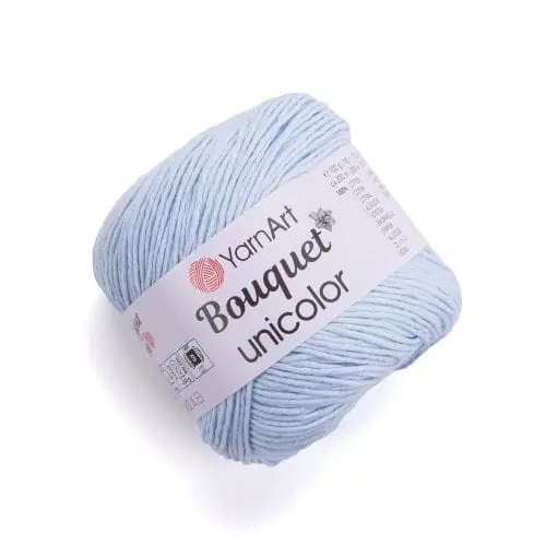 Zamów teraz - Bouquet Unicolor - YarnArt 3225 - BLADY NIEBIESKI naturalna włóczka bawełniana 100 g