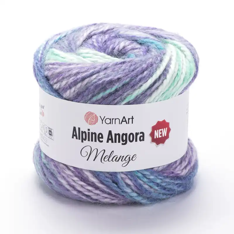 Alpine Angora Melange 6412 niebieski i fiolet 150 g YarnArt | Zamów teraz
