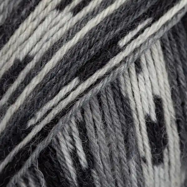 Premium | DROPS Fabel Print Sól i Pieprz 905 - cienka wełna superwash