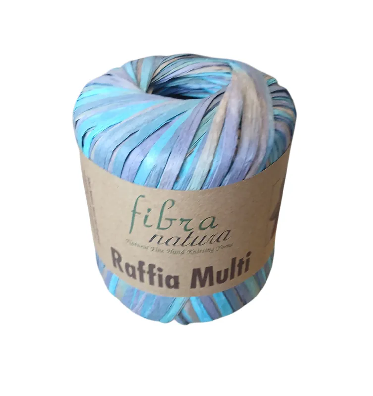 Duży rabat | Raffia Multi Fibra Natura 14 niebiesko-fioletowy mix 40g/80m