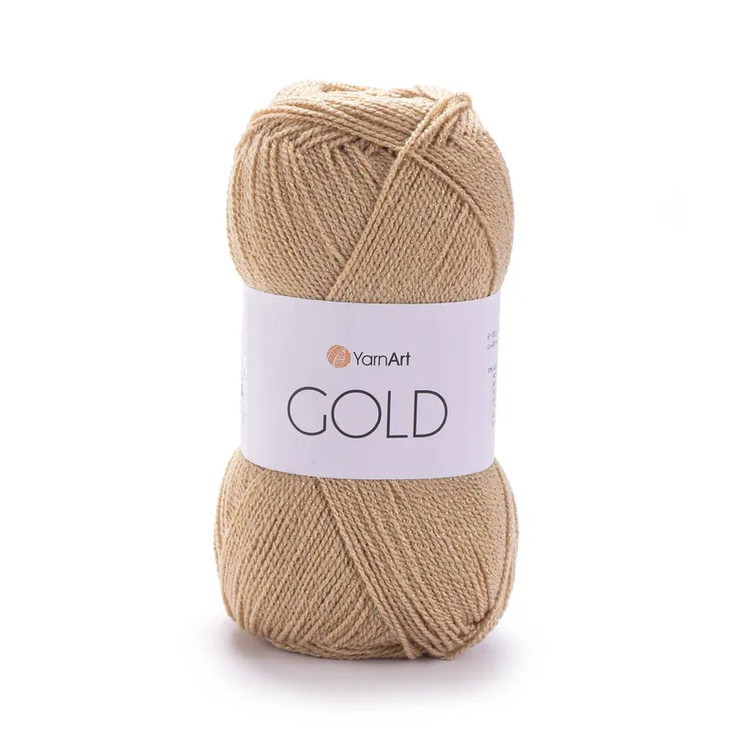 YarnArt Gold - z metaliczną nitką 9379 - Ciepły Beż - Premium