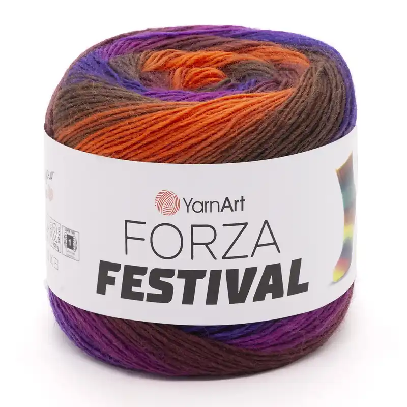 Bestseller | Forza festival 2903 Fioletowo-brązowy mix , YarnArt