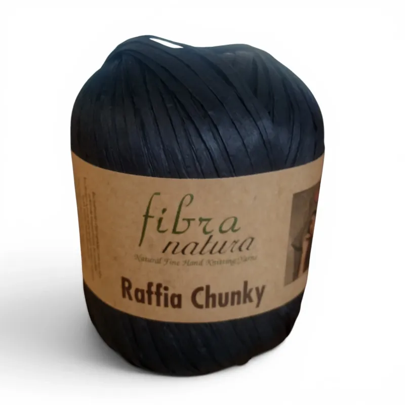 Cena obniżona | Raffia Chunky 114-22 Czarny - grubsza rafia naturalna