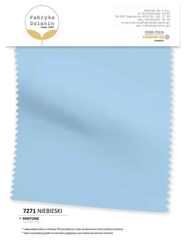 Jakość premium - Singiel Jersey S02 Niebieski 7271