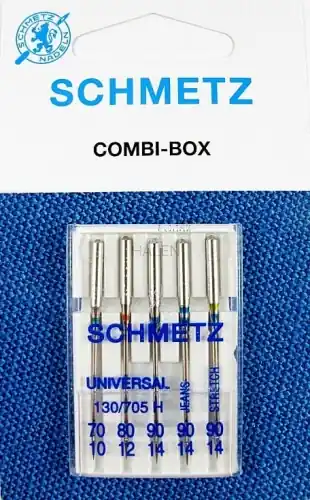 Darmowy zwrot | Igły półpłaskie SCHMETZ COMBI-BOX mix 1x70, 1x80, 3x90 (S113)